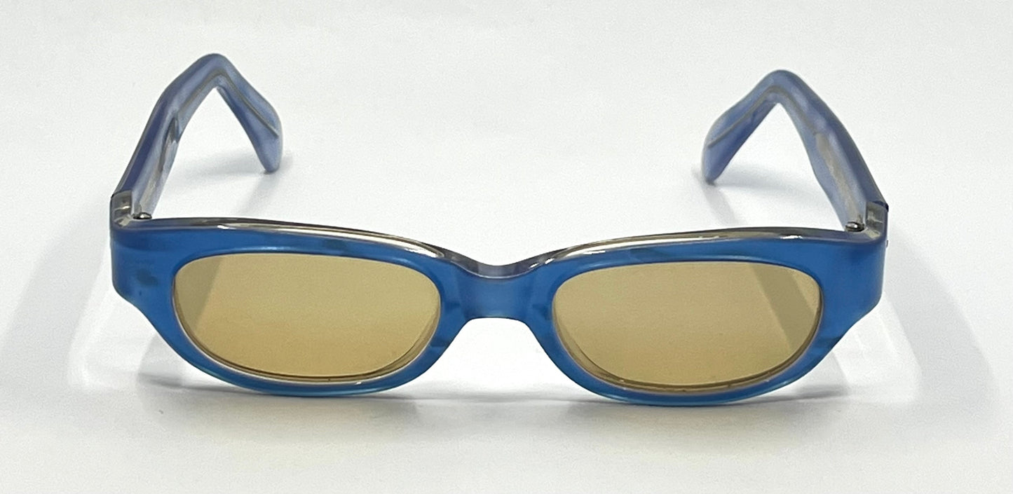 Lazi Italy Ice Blue Y2K Vintage Sunglasses-Unworn/Deadstock-Made In Italy