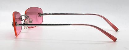 Chanel 4002 124/58 Vintage Y2K Rimless CC Pink Sunglasses-Unworn/Original/Italy