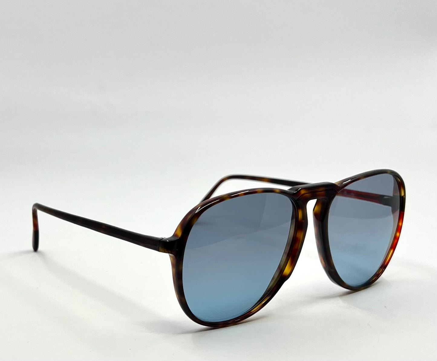 Silhouette MOD 237 COL 09 Vintage Sunglasses w/New Solid Blue Tinted Custom Lenses-Austria/60mm