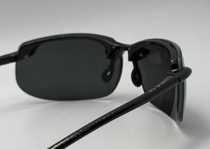 Maui Jim Banyans MJ-412-02 Polarized Rimless Wrap Sunglasses-Excellent Condition-Made in Japan