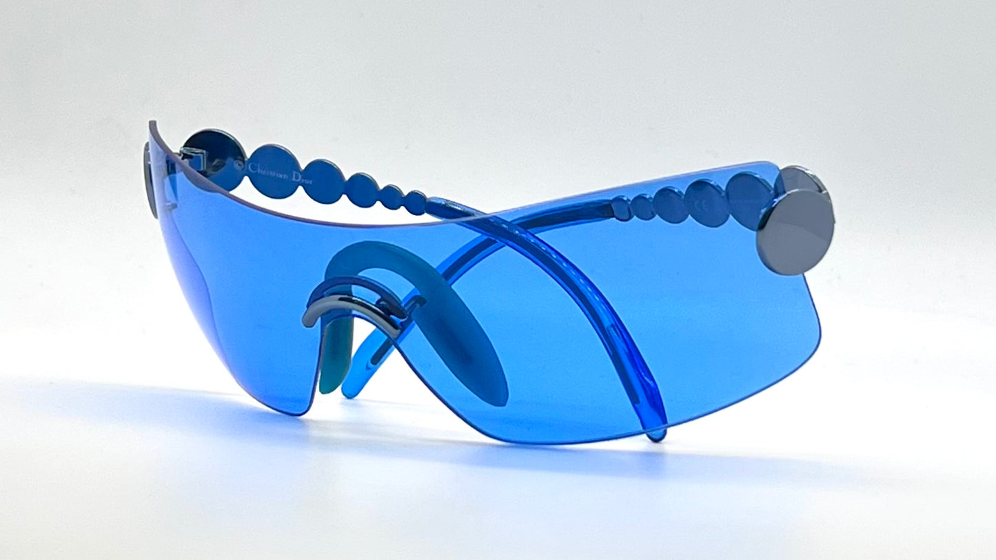 Christian Dior Millenium 55N Vintage Shield Sunglasses-Unworn/Full Kit