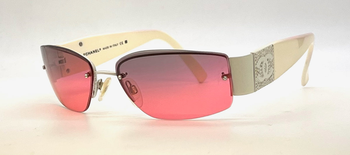 Chanel 4117-B Y2K Deadstock/Unworn Crystal CC Sunglasses-New Custom Gradient Lenses