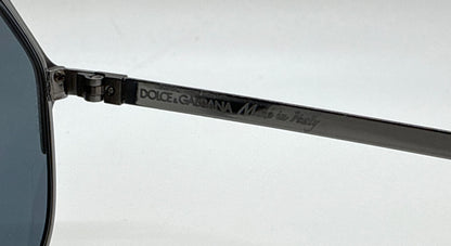 Dolce & Gabbana DG2151 1108/81 59mm-Gunmetal Aviator Sunglasses-made in Italy-Full Kit