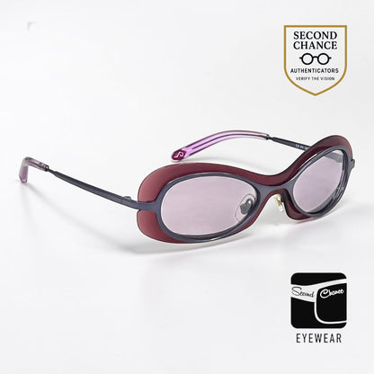 HIERO PV239 Y2K Titanium Japan Sculpted Oval Sunglasses Deadstock