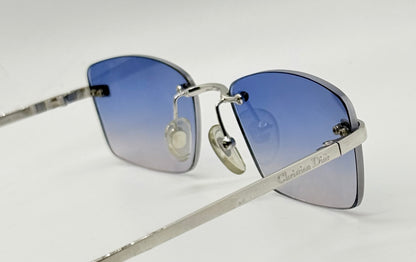 Christian Dior Tiger Rimless Vintage Sunglasses-New Gradient Custom Lenses-58mm-Unworn