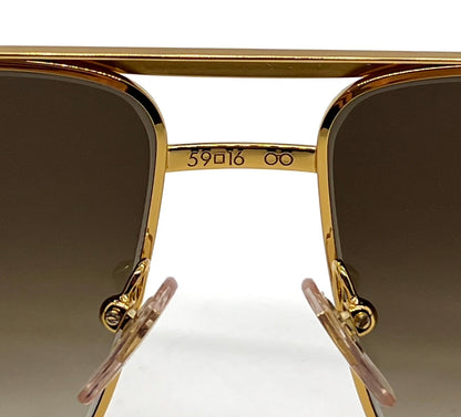Louis Vuitton Z0259U Attitude Damier Gold Pilot Sunglasses Full Kit 59mm