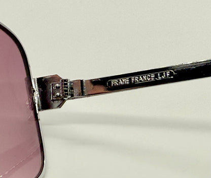 Ted Lapidus 101 Aviator Vintage Sunglasses – Deadstock France – Raised Bridge Design