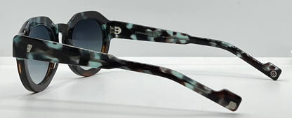 Entourage of 7 “Serrano” 09-04 Sunglasses-Blue Granite/Tortoise-Handmade in Japan-New/Unworn-Full Kit
