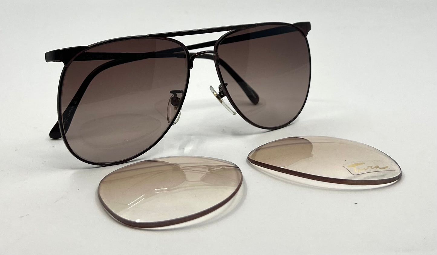 Tura 278 Japan Vintage Aviator New Second Chance Customs Gradient Lenses