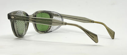 Bouton U-Fit-6 Z87 Safety Glasses USA-Original Green Mineral Glass Lenses-Vintage 1950s