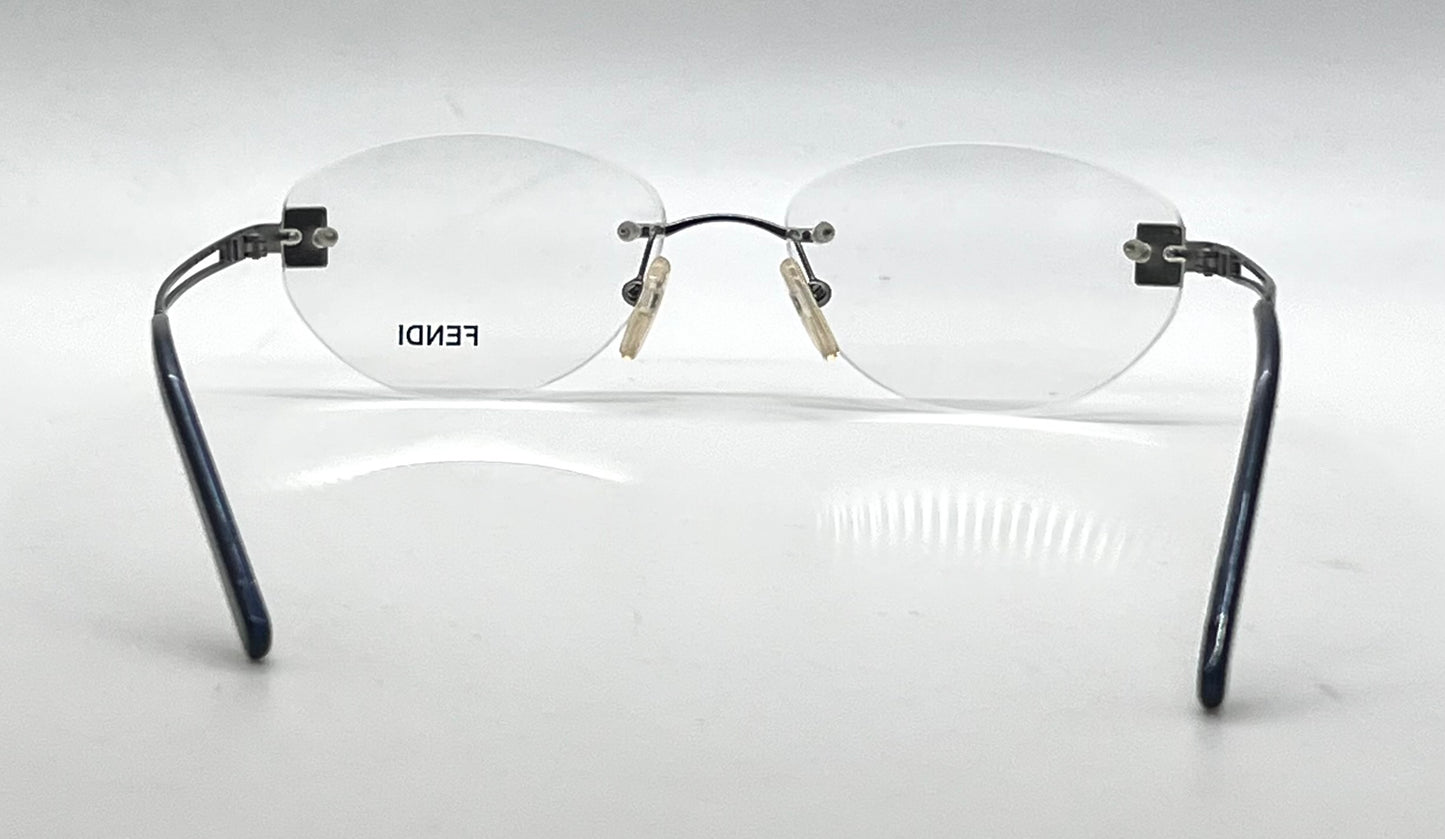 Fendi F585 Rimless Crystal FF VINTAGE Eyeglasses UNWORN/Italy 52-16-130mm