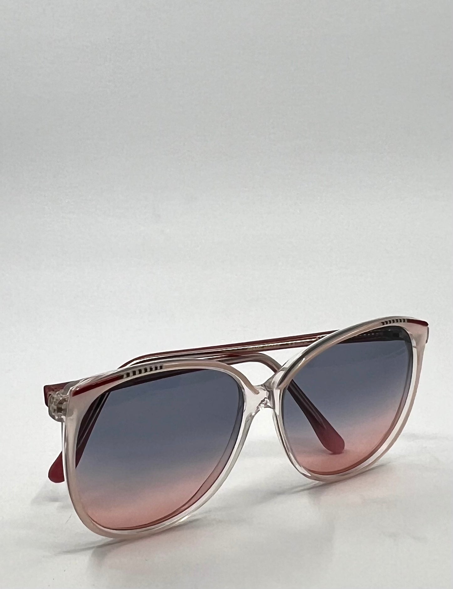 Oleg Cassin 780 Vintage Sunglasses w/New Blue/Rose Gradient Custom Tinted Lenses-Unworn-140mm