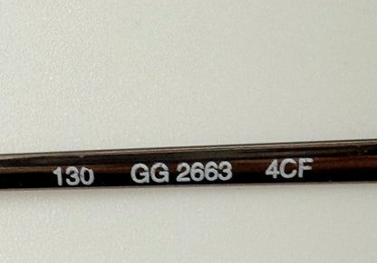 Gucci GG 2663 Half-Rim Stainless Steel Frames-Y2K Vintage-47mm-Italy