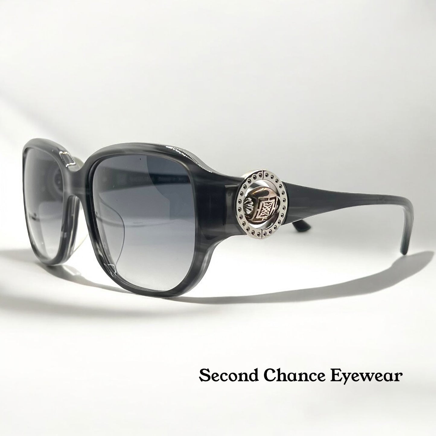 Sasura S202 Sunglasses Black 56-17 Spinner Temple Design Made in Italy NOS