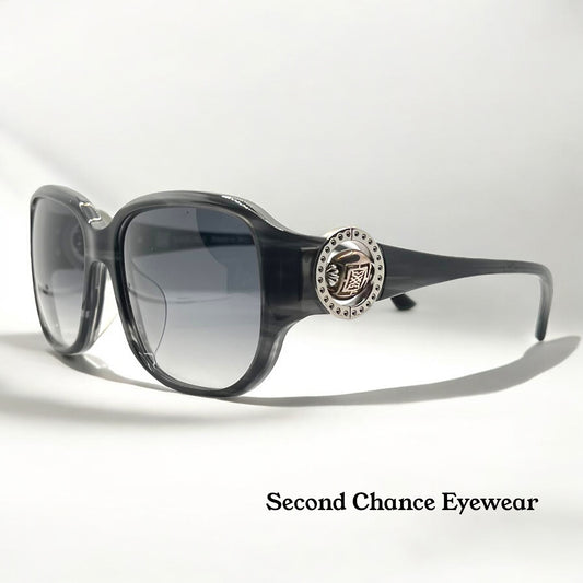 Sasura S202 Sunglasses Black 56-17 Spinner Temple Design Made in Italy NOS