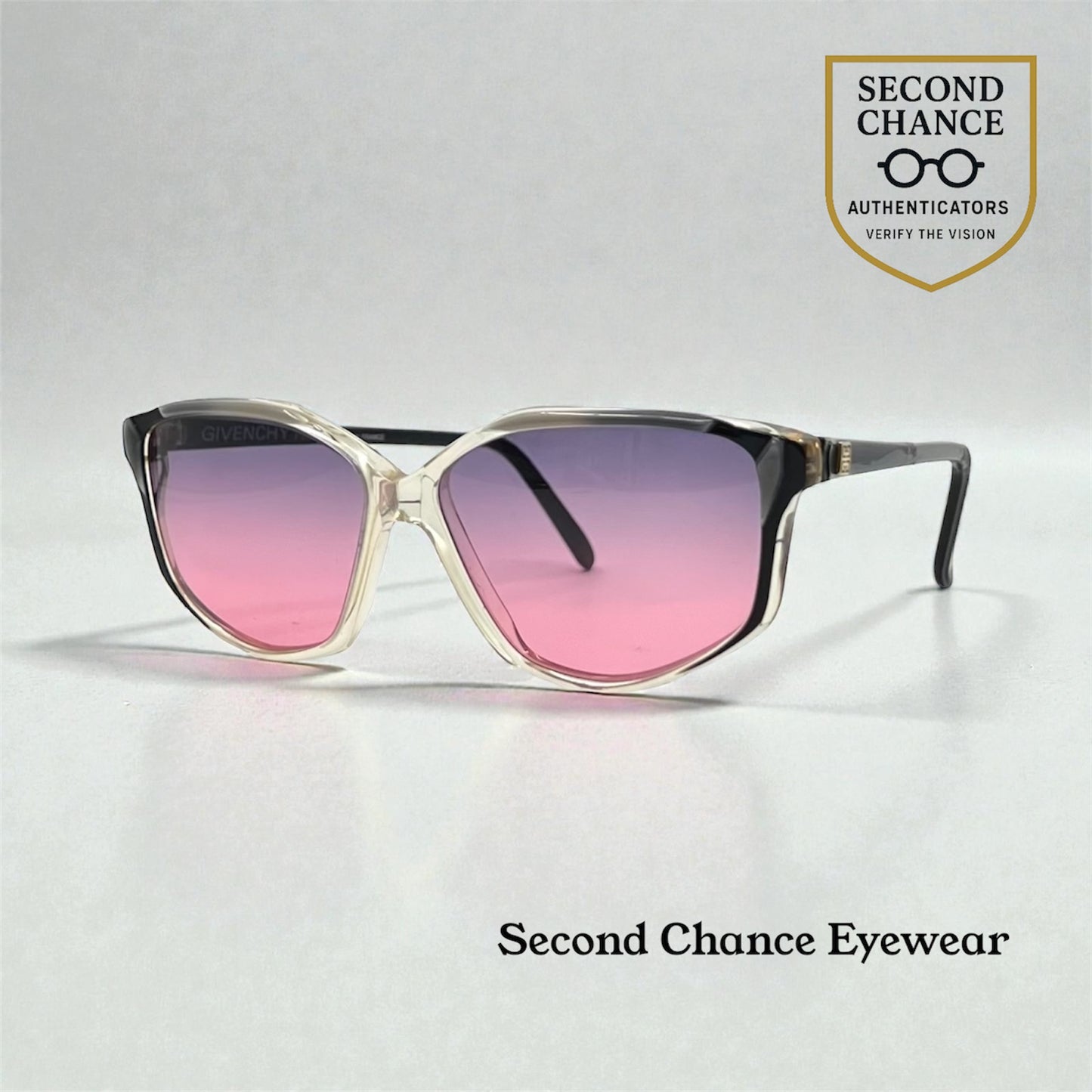 Givenchy Paris 950 Vintage Sunglasses w/New Pink Gradient Custom Lenses-UNWORN