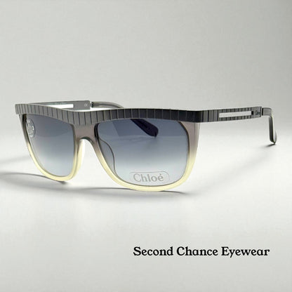Chloé CL2186 C01-VINTAGE Shield Sunglasses-RARE/UNWORN-France-58mm-Grey Gradient