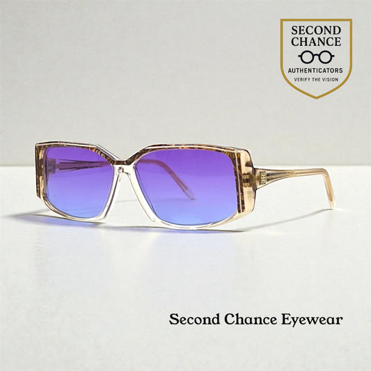 Givenchy Paris 857 Vintage Sunglasses-New Violet Gradient Custom Lenses-UNWORN