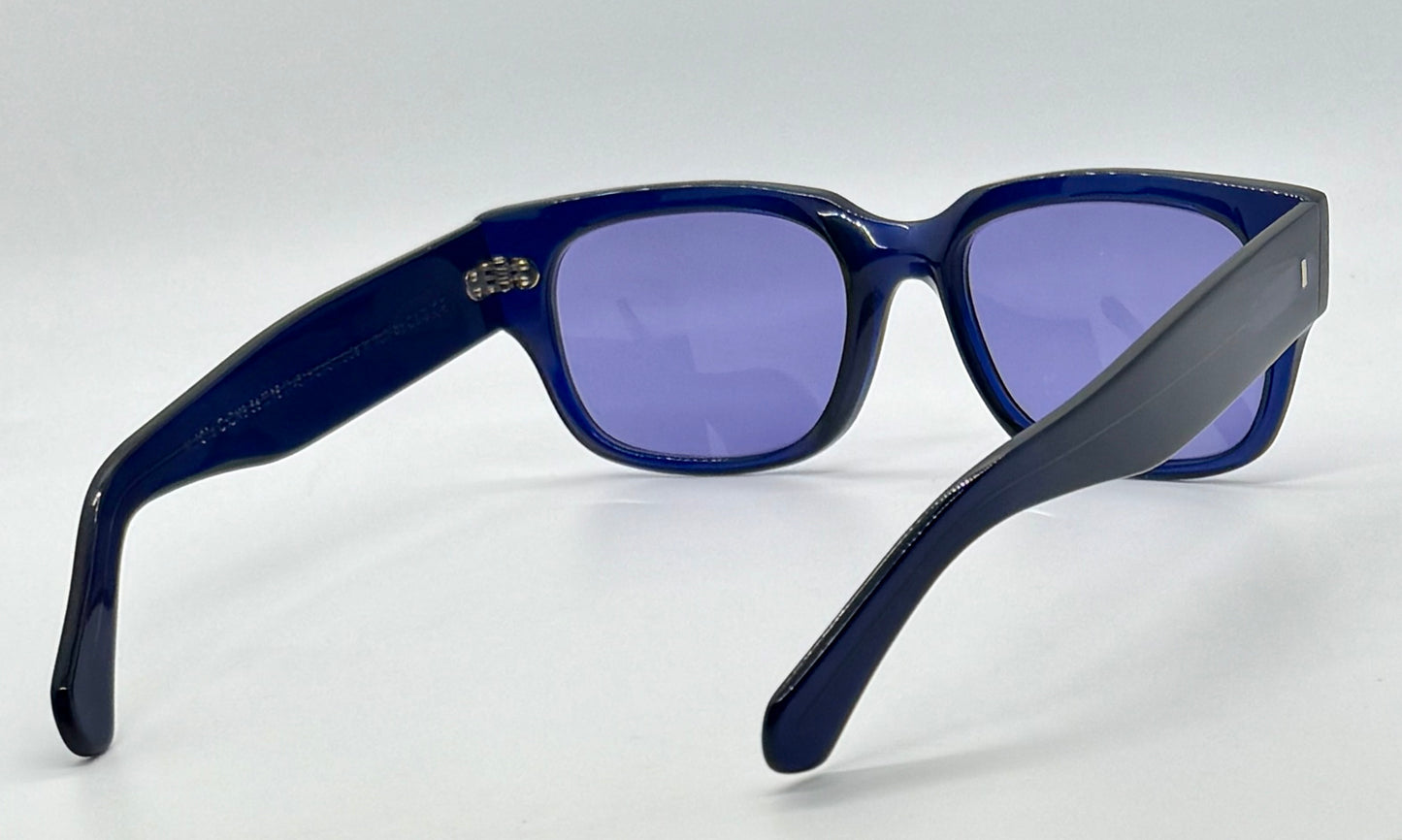 Cutler and Gross M1016 CNB Sunglasses w/New Solid Soft Plum/Purple Tint Custom Lenses-Rare Blue-56mm-Handmade in Italy
