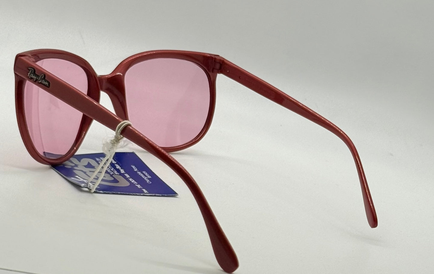 Ray-Ban CATS 1000 Red 1980s-B&L Changeable Rose Lenses-Vintage-France-UNWORN