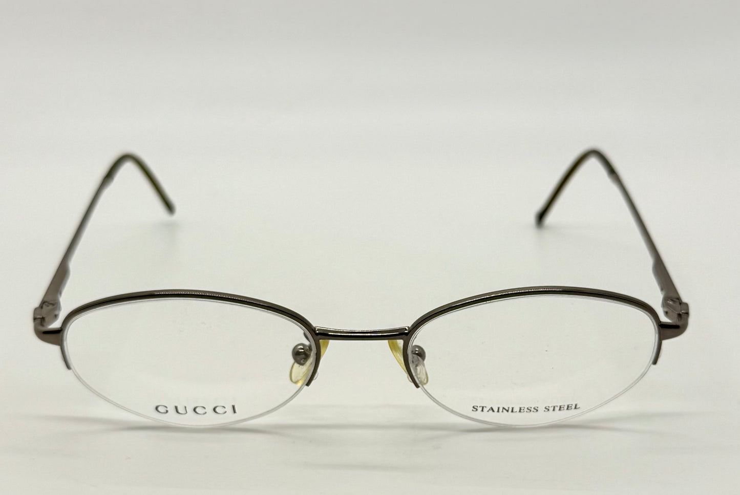 Gucci GG 2663 Half-Rim Stainless Steel Frames-Y2K Vintage-47mm-Italy