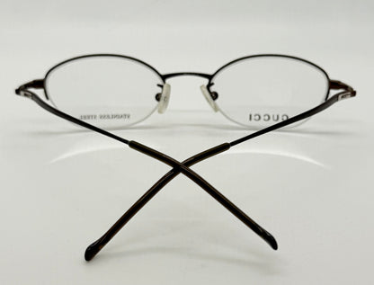 GUCCI GG 2660 7PR Y2K Vintage Half-Rim Oval Optical Frames – Italy