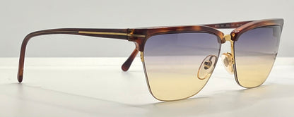 Versace 343 747 Vintage Half-Rim Sunglasses w/New Gradient Custom Tinted Lenses-56mm