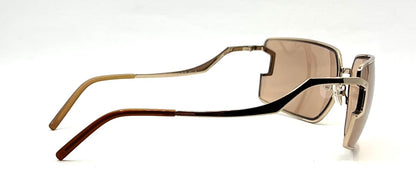 Basile 2135-Vintage Sunglasses 63mm Gold Italy Oversized Geometric Frame