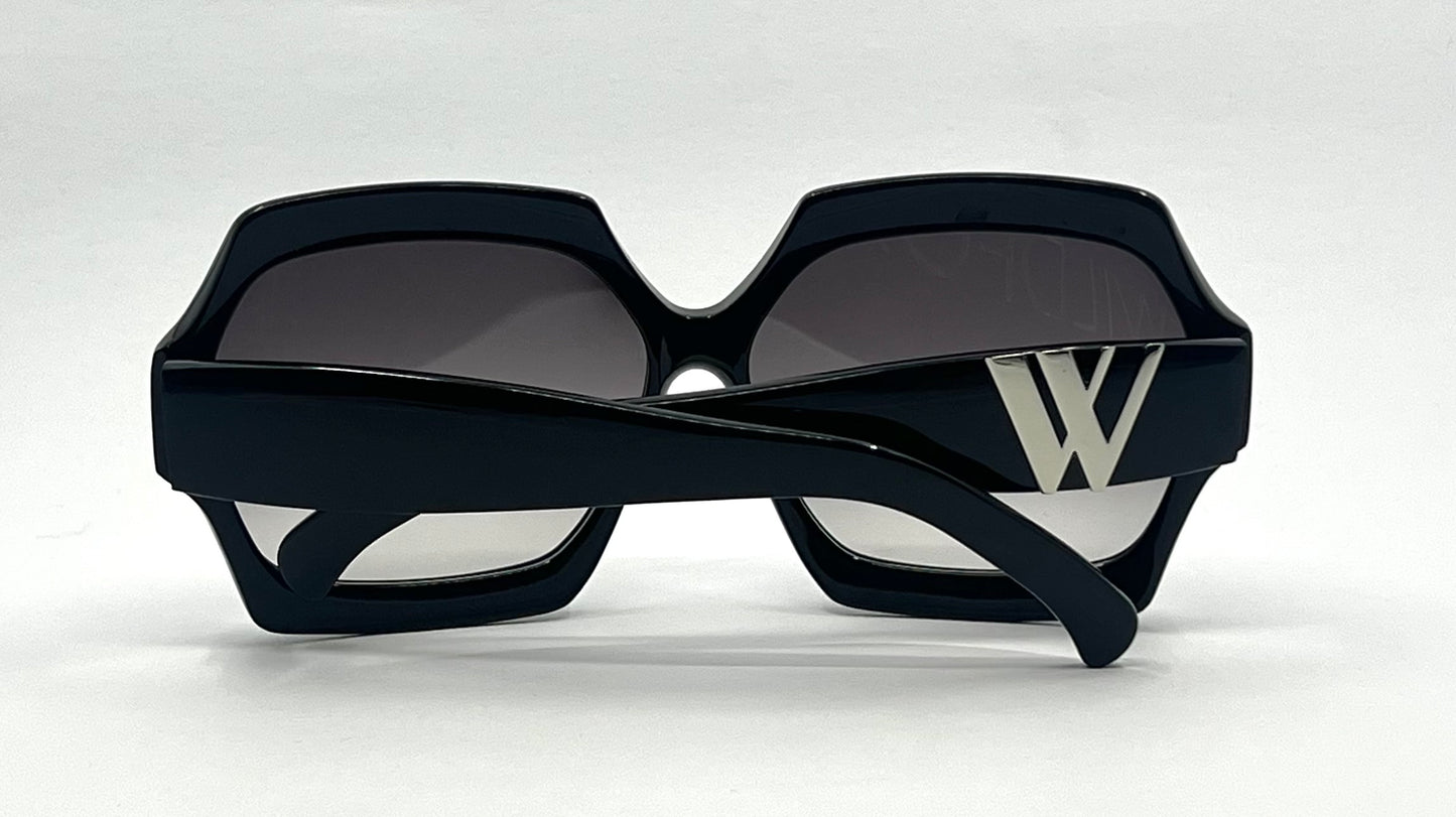 Wildfox Riviera Oversized Black Sunglasses – Gradient Lenses – Deadstock