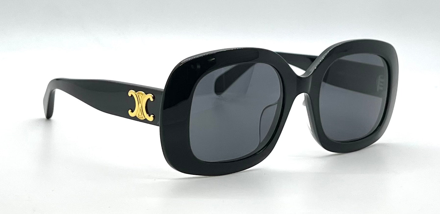 CELINE Triomphe CL40262U 01A Black Gold Sunglasses Deadstock Full Kit