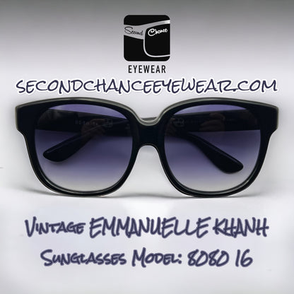 EMMANUELLE KHANH PARIS 8080 16 Ebony Sunglasses-with Brand New Berko’s Designs Lenses™️