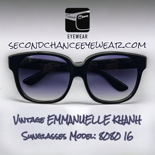 EMMANUELLE KHANH PARIS 8080 16 Ebony Sunglasses-with Brand New Berko’s Designs Lenses™️