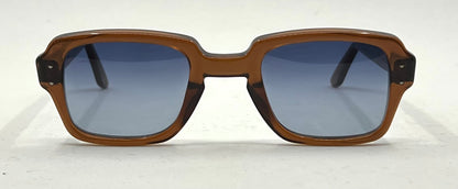 USS 46-24 VINTAGE Military Frames-New Gradient Blue Second Chance Customs Lenses