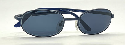 Gucci GG1374 6VE Y2K VINTAGE Oval Sunglasses-New Solid Blue Custom Lenses