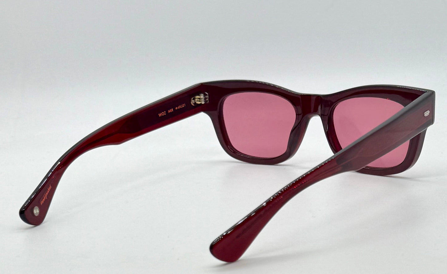 Garrett Leight WOZ MER 49[]21-Merlot Lilac Lens Sunglasses-New/Unworn-Full Kit