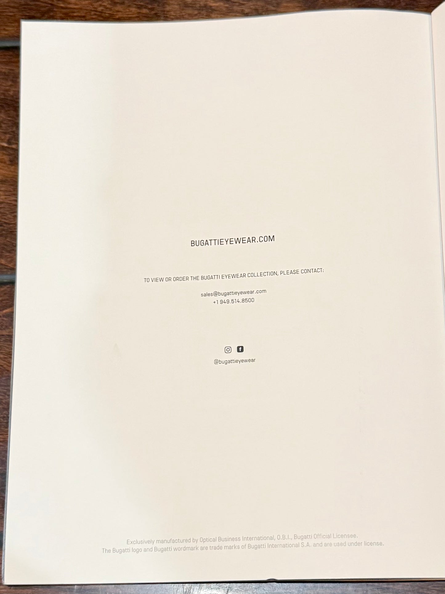 Bugatti Eyewear Collection Official Catalog-Luxury Carbon Package Book