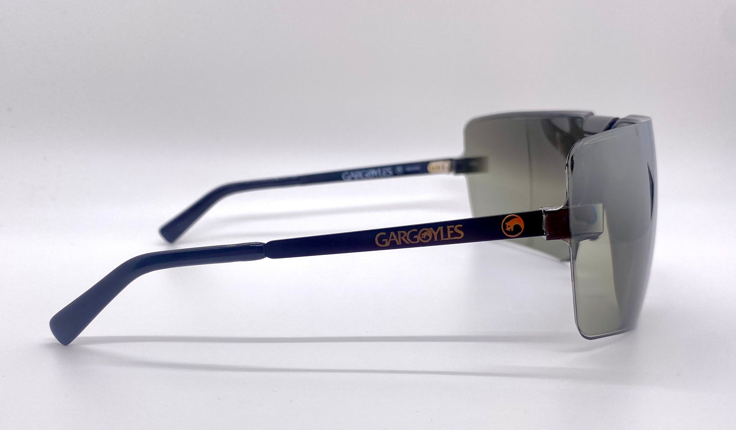 VINTAGE 1980s GARGOYLES USA-2nd Generation Silver Mirrored Sunglasses-85mm w/Original case