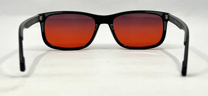 Emporio Armani EA 3164 Black Sunglasses w/New Grey-Red Custom Gradient Lenses-56mm