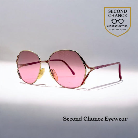 Euroline Exclusive OV55 Vintage Italian Sunglasses-New Pink Gradient Custom Lenses