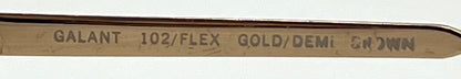 GALANT 102/FLEX Gold 18KGP Vintage Sunglasses – New Brown Second Chance Lenses
