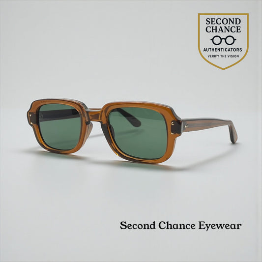 USS BCG 46-24 Vintage Military Frame-New Solid Green Second Chance Customs Lenses