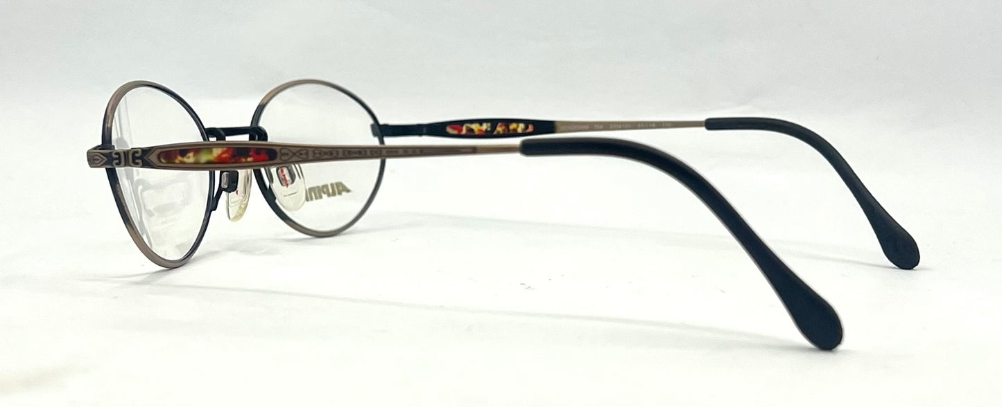 Vintage Alpina Windows 704 Round Metal Optical Frame 51-19 Deadstock
