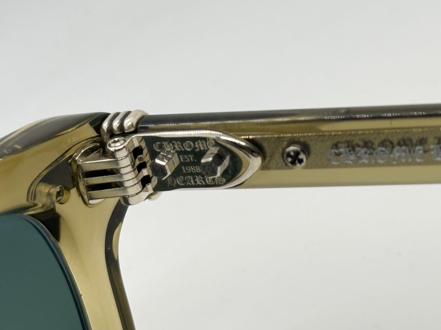 Chrome Hearts TRYPOLEAGAIN Army Green Sunglasses 52-20-146 Unworn Full Kit ZEISS Japan