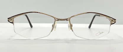 CAZAL 446 COL. 225 Vintage Eyeglass Frame-Made in Germany-Gold & Bronze Wire Semi-Rimless