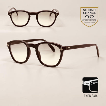 American Optical Vintage Hinge Wellington Chocolate Brown Zero Tint Eyeglasses