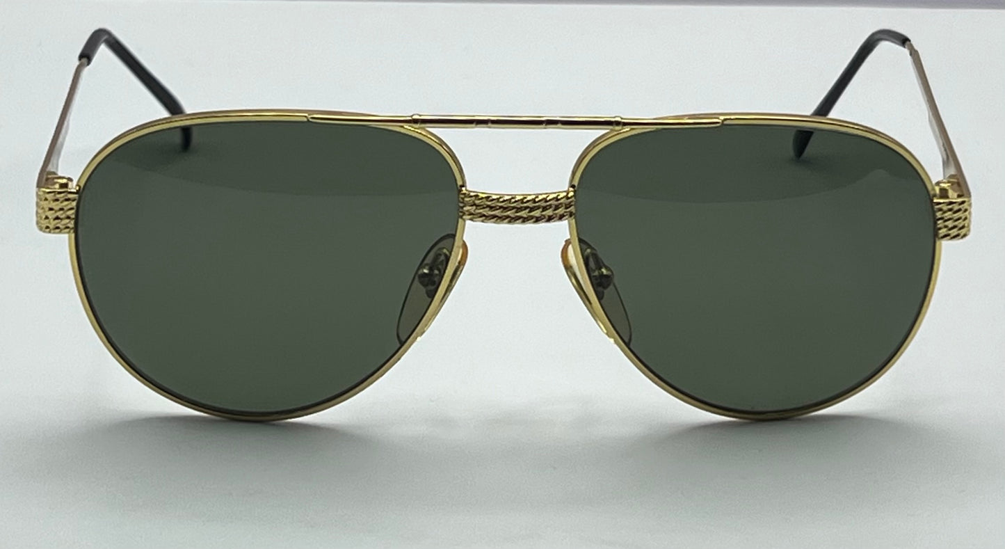 HILTON LONDON Sunglasses Mod. CLUB 3 - Col.2 54mm Gold Plated Frame-Authentic