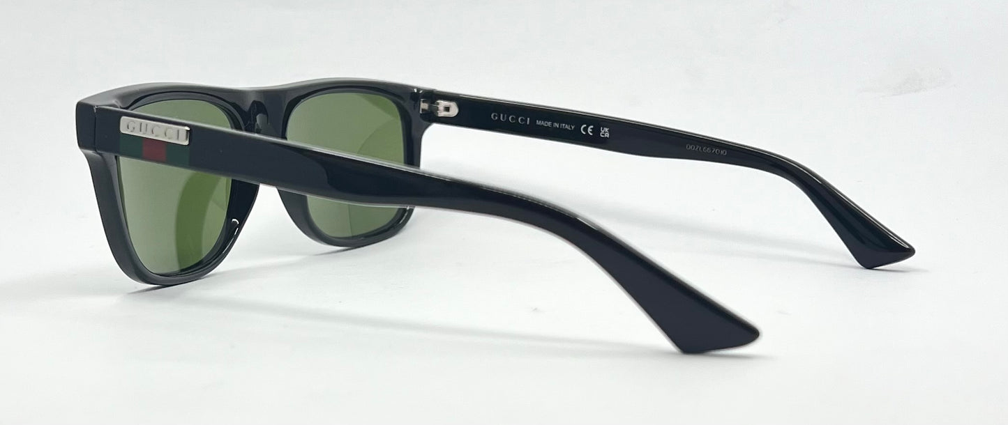 Gucci GG1117O 001 Black w/ Original Green Lenses – Made in Italy