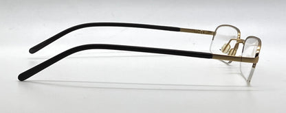 Chanel Gold Semi-Rimless Vintage-Eyeglasses 50-19 Unworn Italy