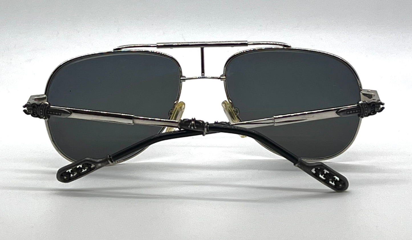 Chrome Hearts 2 KANCHU I Vintage Aviator Sunglasses Full Kit-Zeiss Lens-60mm