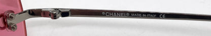 Chanel 4002 124/58 Vintage Y2K Rimless CC Pink Sunglasses-Unworn/Original/Italy